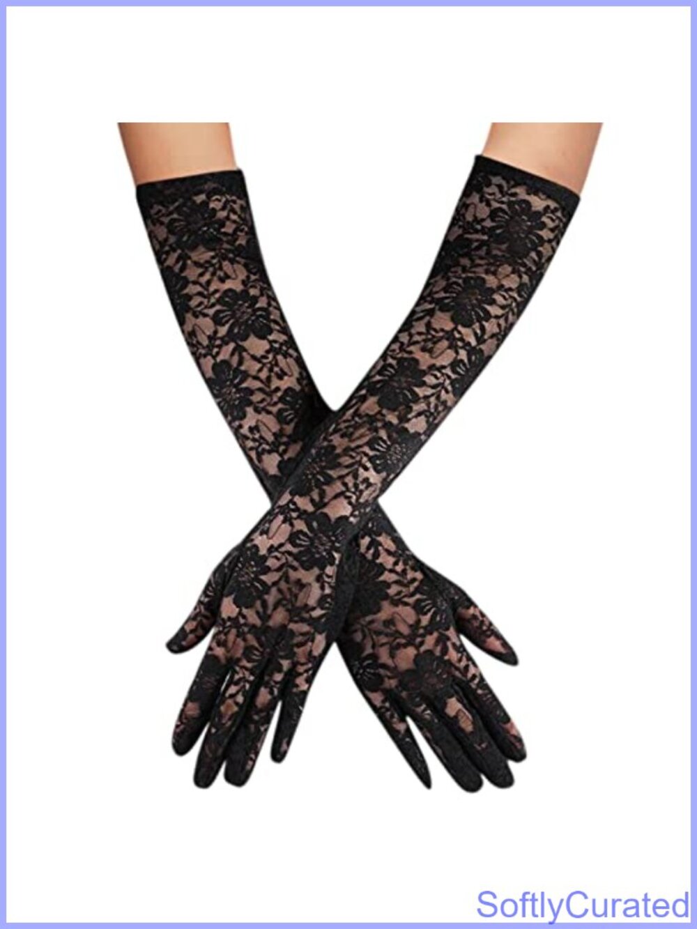 Lace Floral Elbow Length Wedding Bridal Gloves Evening Party Opera Accessories